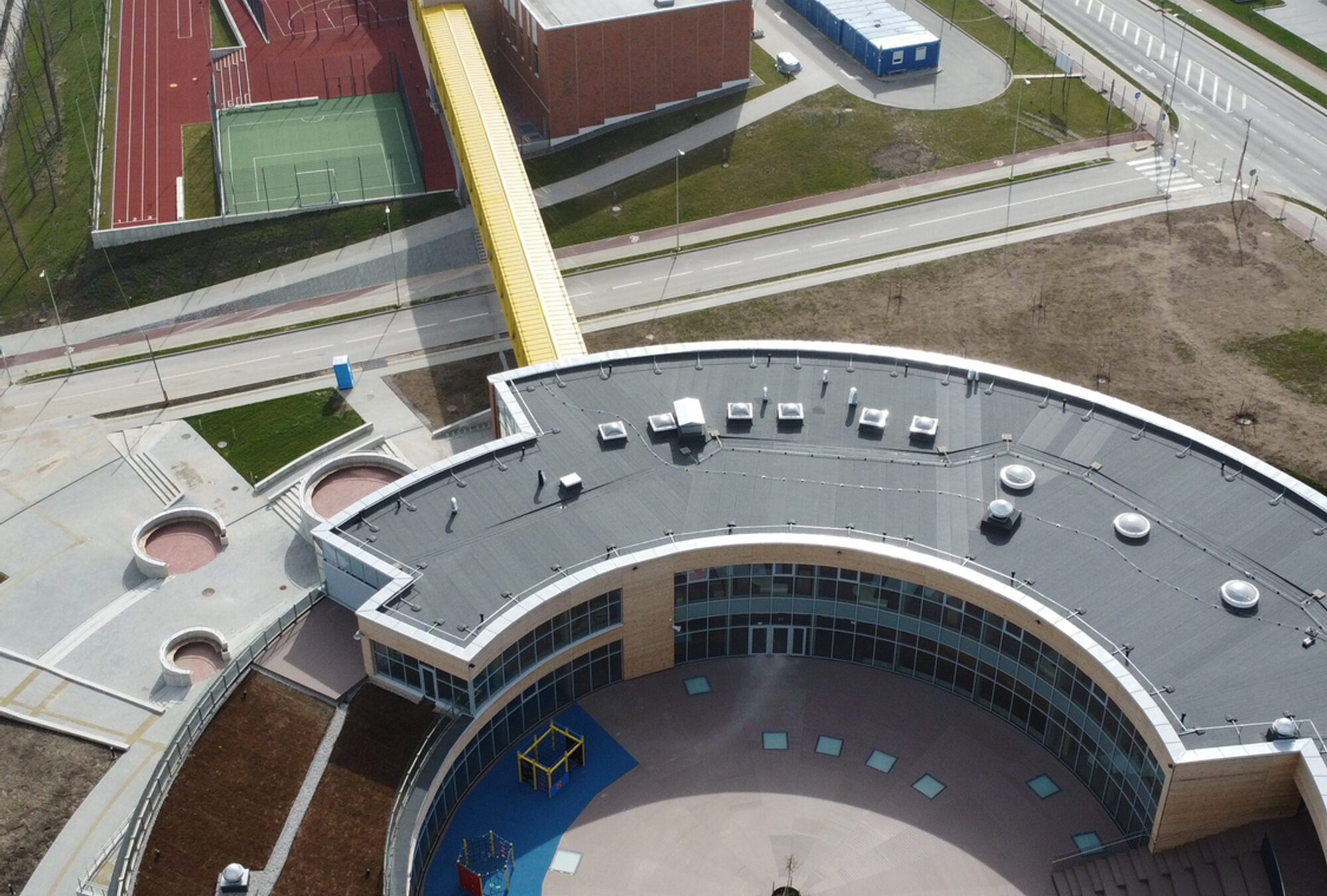 Takterrasse på Tauralaukis skole
