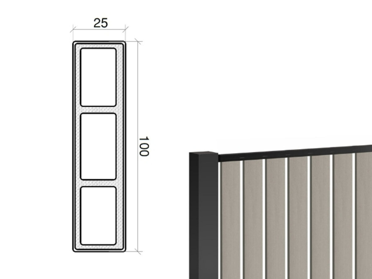 Gjerdefelt SEC100-AV, vertikalt — bilde 2